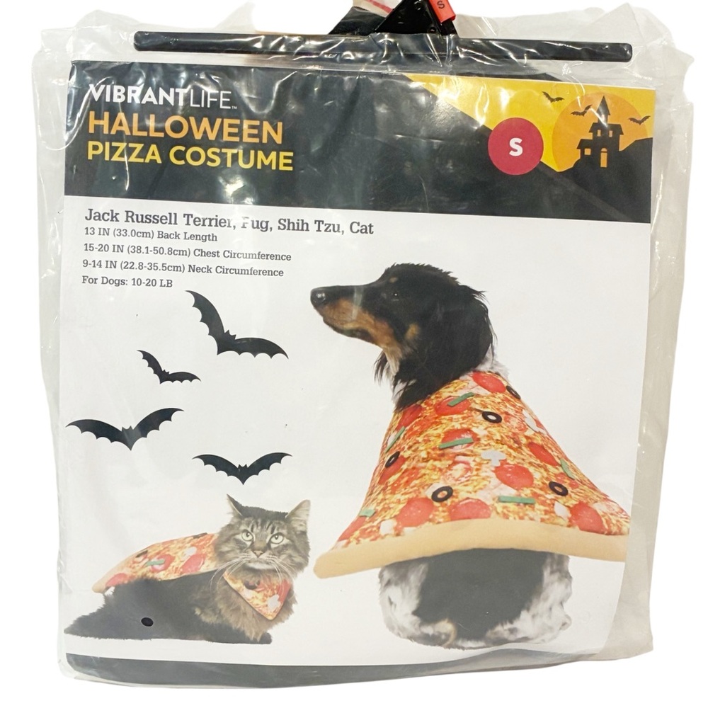 Vibrant Life Pizza‎ Size Small Halloween Dog Costume and Cat Costume Pizza